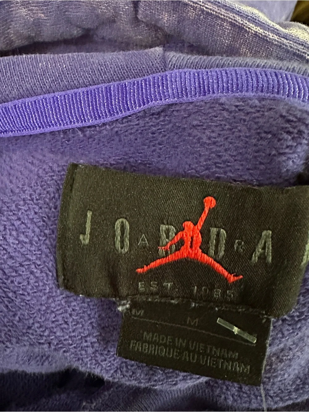 y2k Jordan Air hoodie acid purple wSh MEDIUM 48 bust